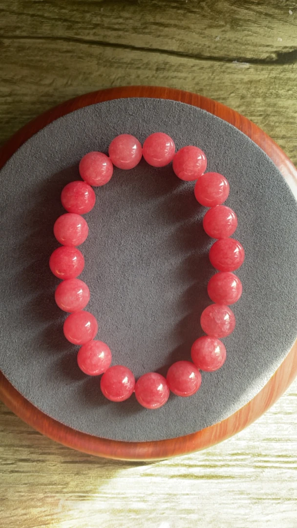 119号10mm粉红色圆珠手串