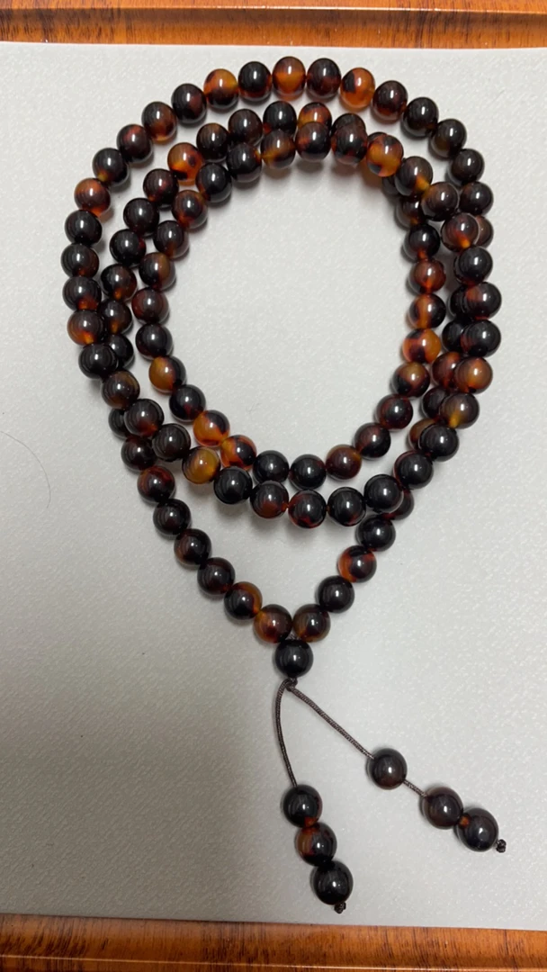 207号8mm108圆珠塑料项链