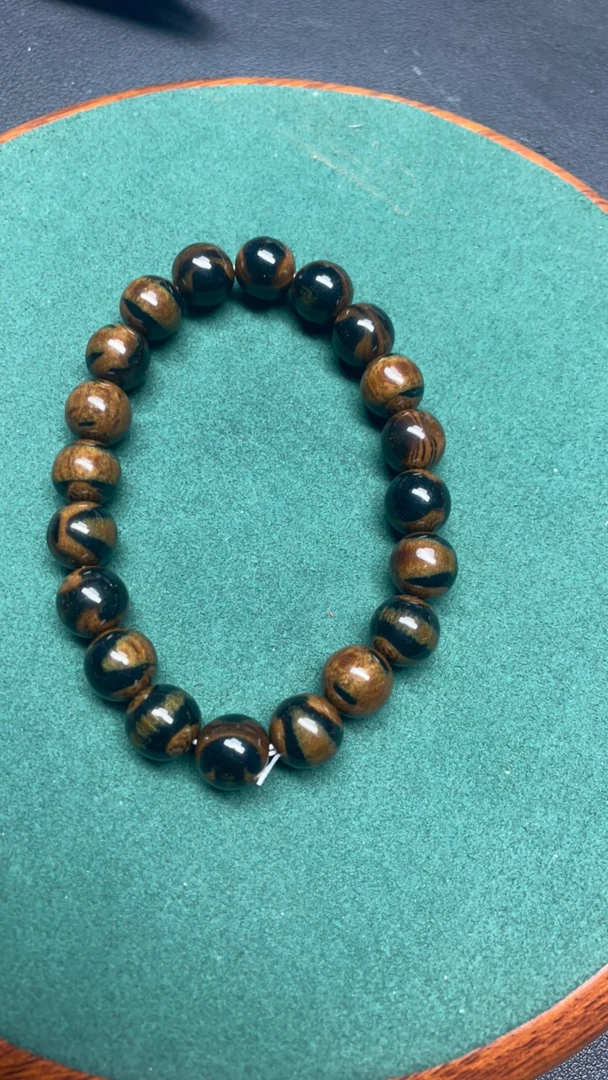 非金属珐琅手链 10mm精品黑琉璃圆珠手串正品爆款