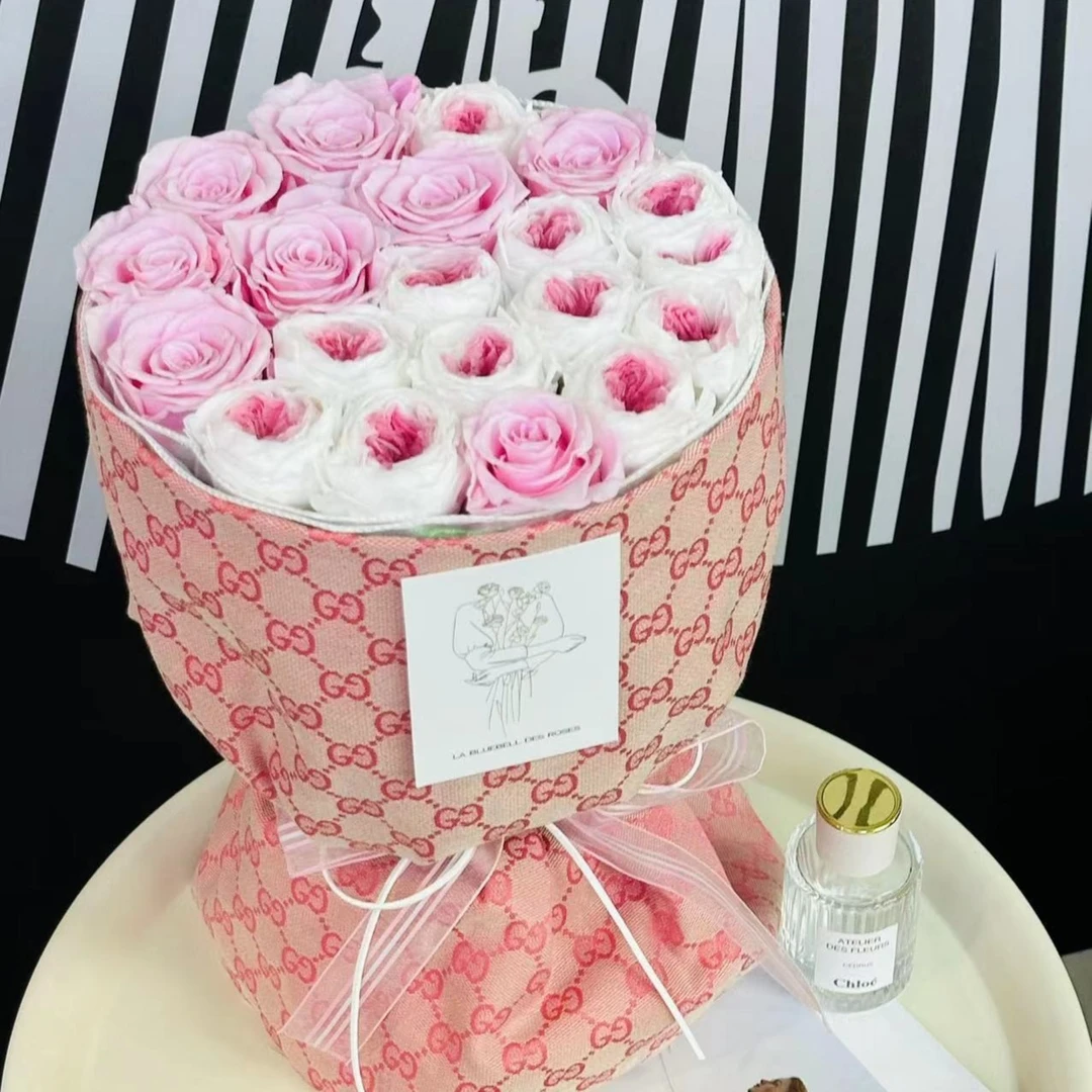 L B D R【洛神·永生玫瑰】  粉玫瑰奥斯汀 婚礼生日送礼永生花束