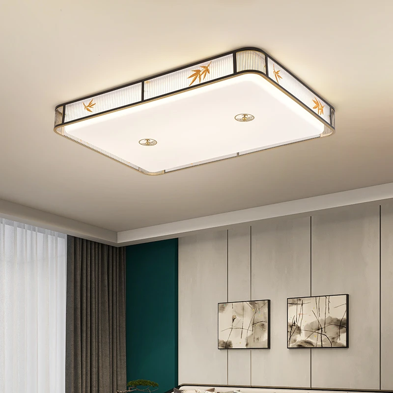 新中式主卧合金吸顶灯简约大气客厅餐厅卧室书房别墅创意家用灯具