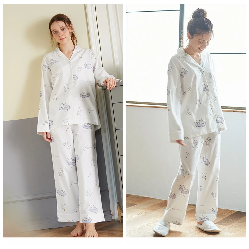 磨毛棉 明星同款 云朵宝宝秋冬睡衣家居服长袖+长裤套装