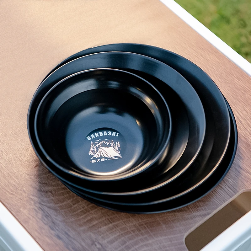 【燃大师户外野餐盘】304不锈钢餐盘露营野炊轻便装备野餐盘四件套