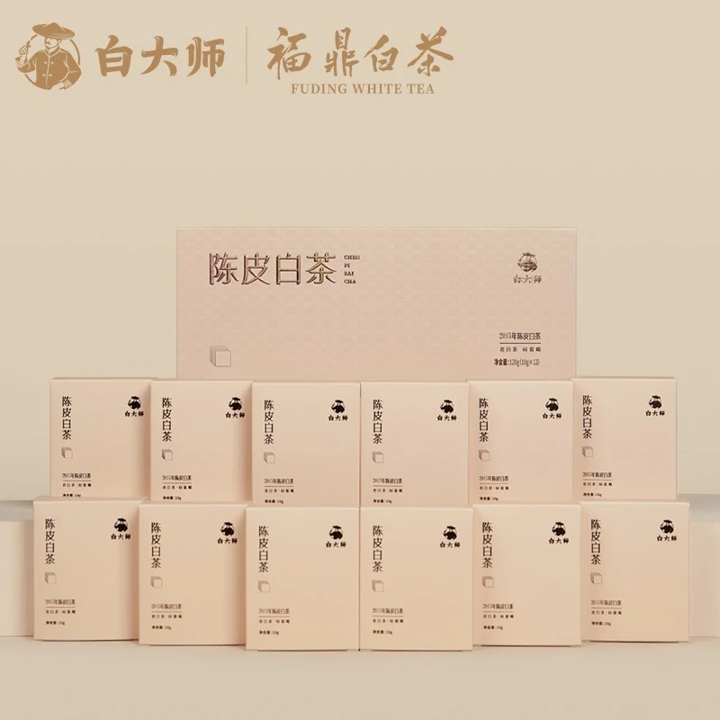 白大师福鼎高山白茶2015年寿眉陈皮白茶独立袋装闷泡杯茶袋装泡茶