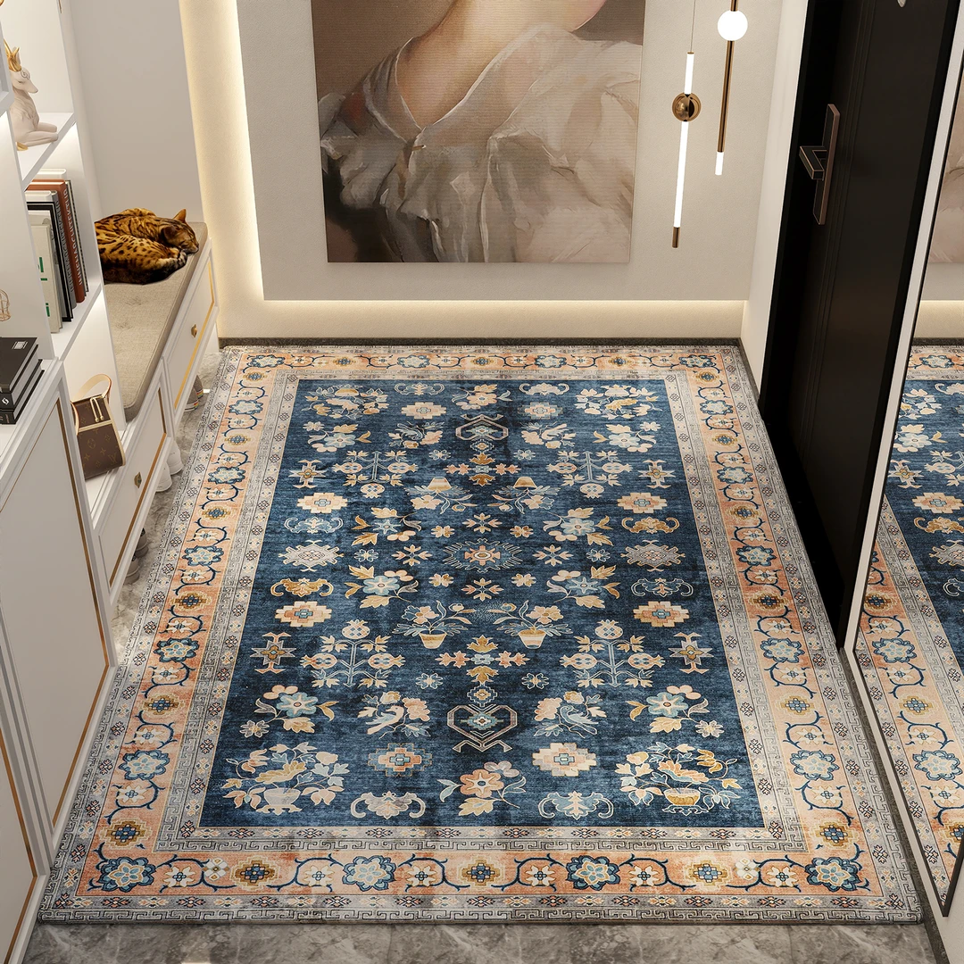 波西米亚入户门地垫进门脚垫波斯风地毯欧式高档玄关垫子地垫门垫