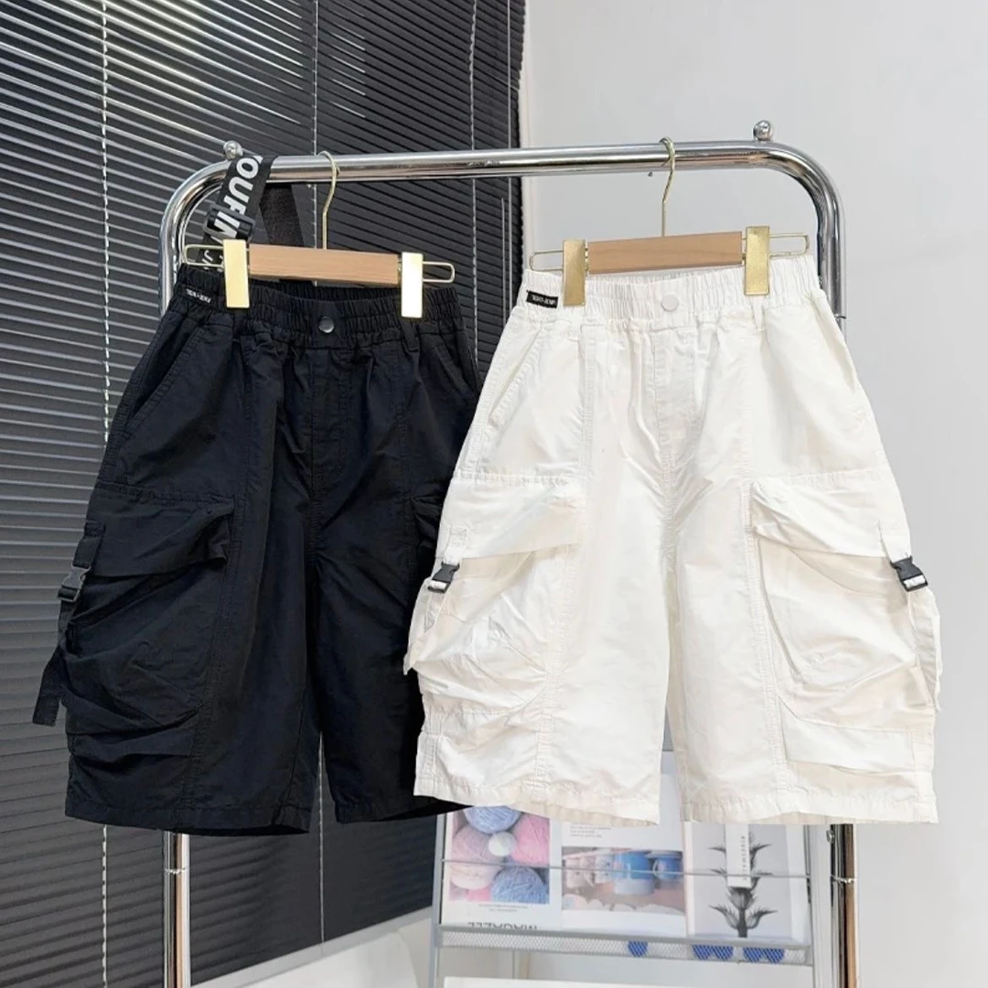 男童短裤夏季百搭2024新款中大童休闲裤儿童宽松五分裤工装裤子潮