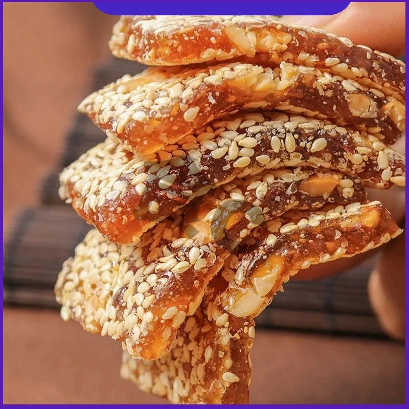 旺财牛皮糖香酥老式花生芝麻软糖粘牙怀旧软糖怀旧零食小时候