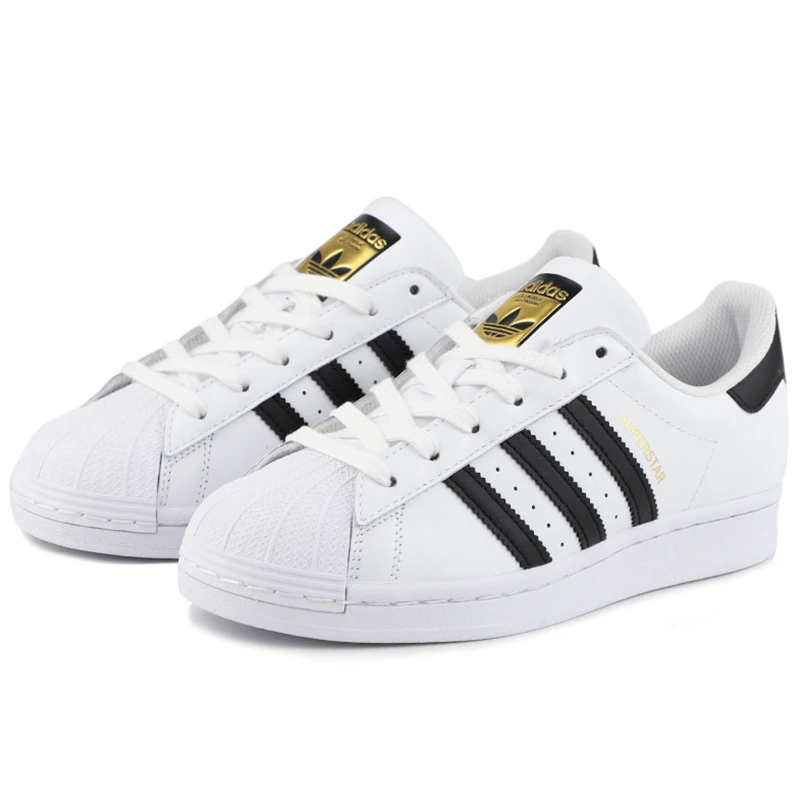 阿迪达斯三叶草金标贝壳头男女鞋SUPERSTAR流光风休闲板鞋EG4958