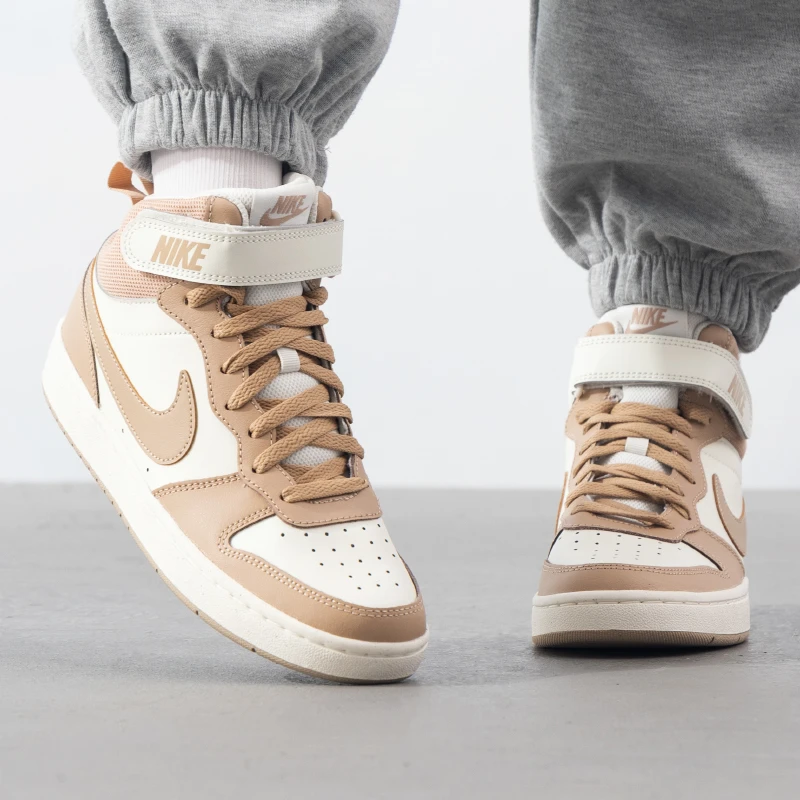 Nike耐克大童鞋COURT BOROUGH MID 2 (GS鞋)中帮板鞋休闲鞋CD7782