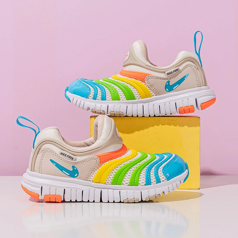 【达人专属】耐克毛毛虫运动鞋童鞋男女童新款一脚穿休闲鞋子FN8910