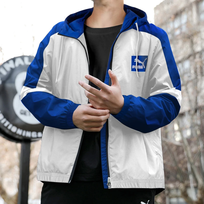 PUMA彪马外套男装秋季新款运动服休闲撞色外套梭织立领夹克536779