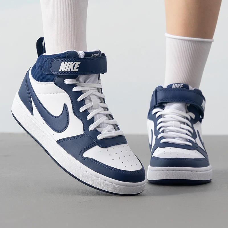 Nike耐克新款女鞋高帮板鞋魔术贴休闲运动鞋正品CD7782