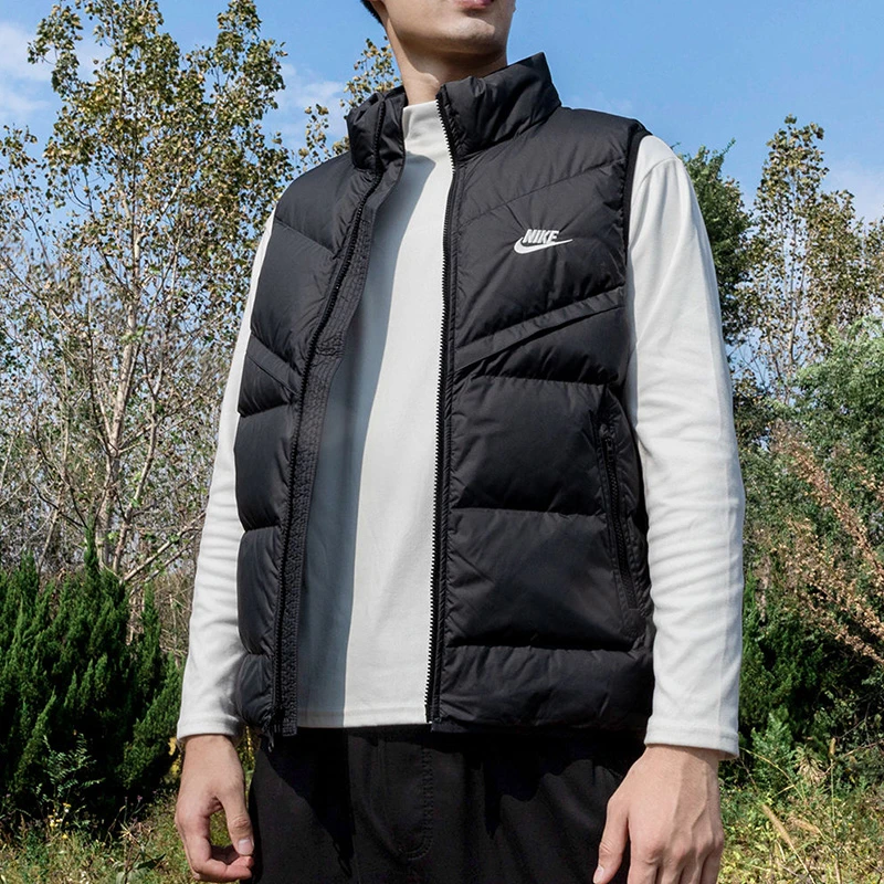 Nike耐克男装上衣冬季新款户外运动保暖休闲马甲羽绒服背心FB8184