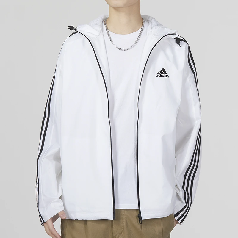 【达人专属】阿迪达斯外套男2024新款运动服连帽梭织休闲夹克IB0382