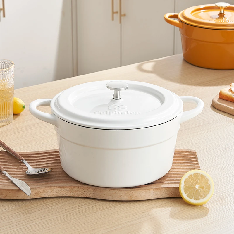 YANZAO/焱造铸铁珐琅锅22口径卡福莱炖锅家用不挑炉灶