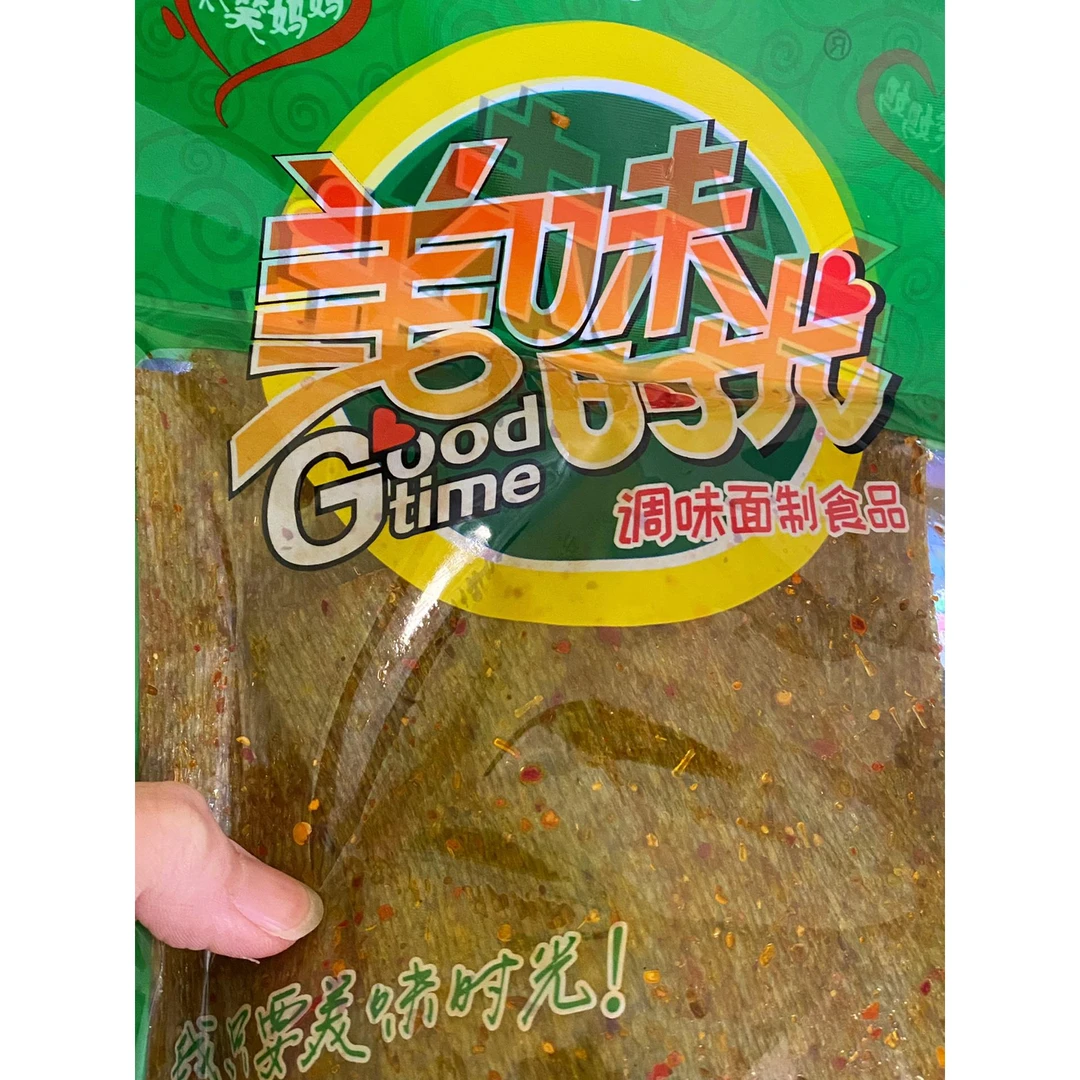 美味时光辣条大绿片爆笑妈妈辣片辣皮儿时回忆辣条豆干制品零食