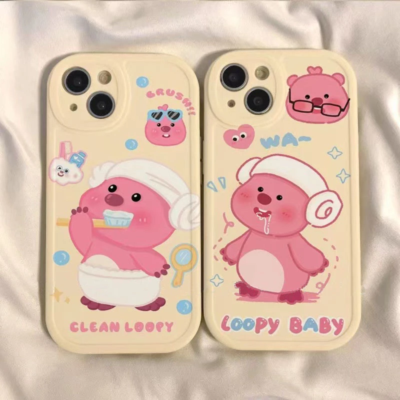 流口水海狸苹果15手机壳iPhone14ProMax女13/12/11/xr软壳8p全包X