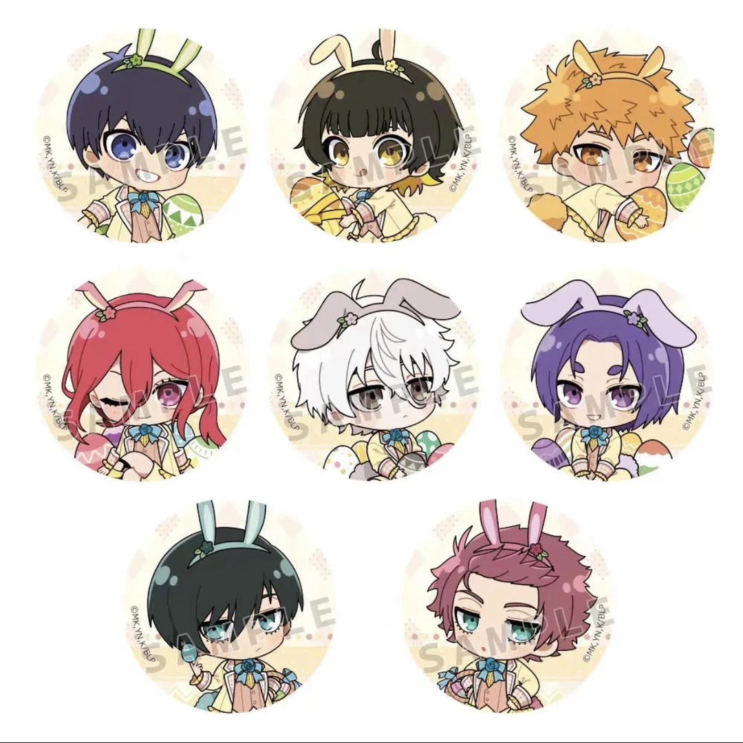 蓝色监狱 蓝锁复活节兔耳Q版吧唧徽章（直播间盲盒代拆）