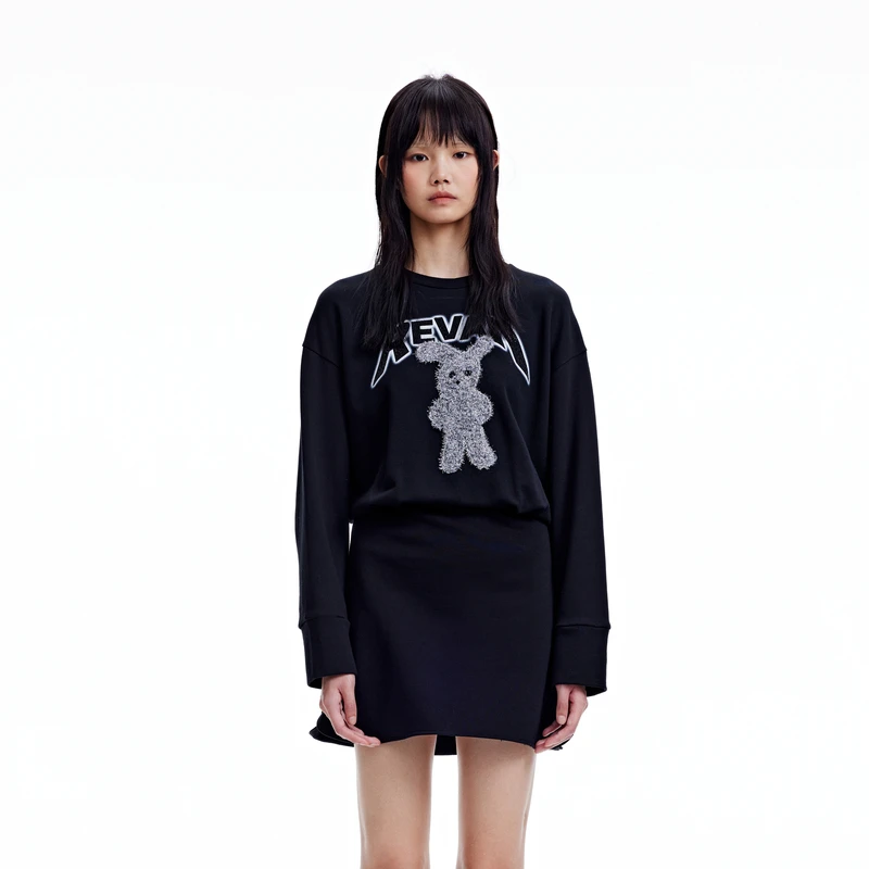 【九月专属】REVAN芮范甜酷风卫衣连衣裙RN91101125