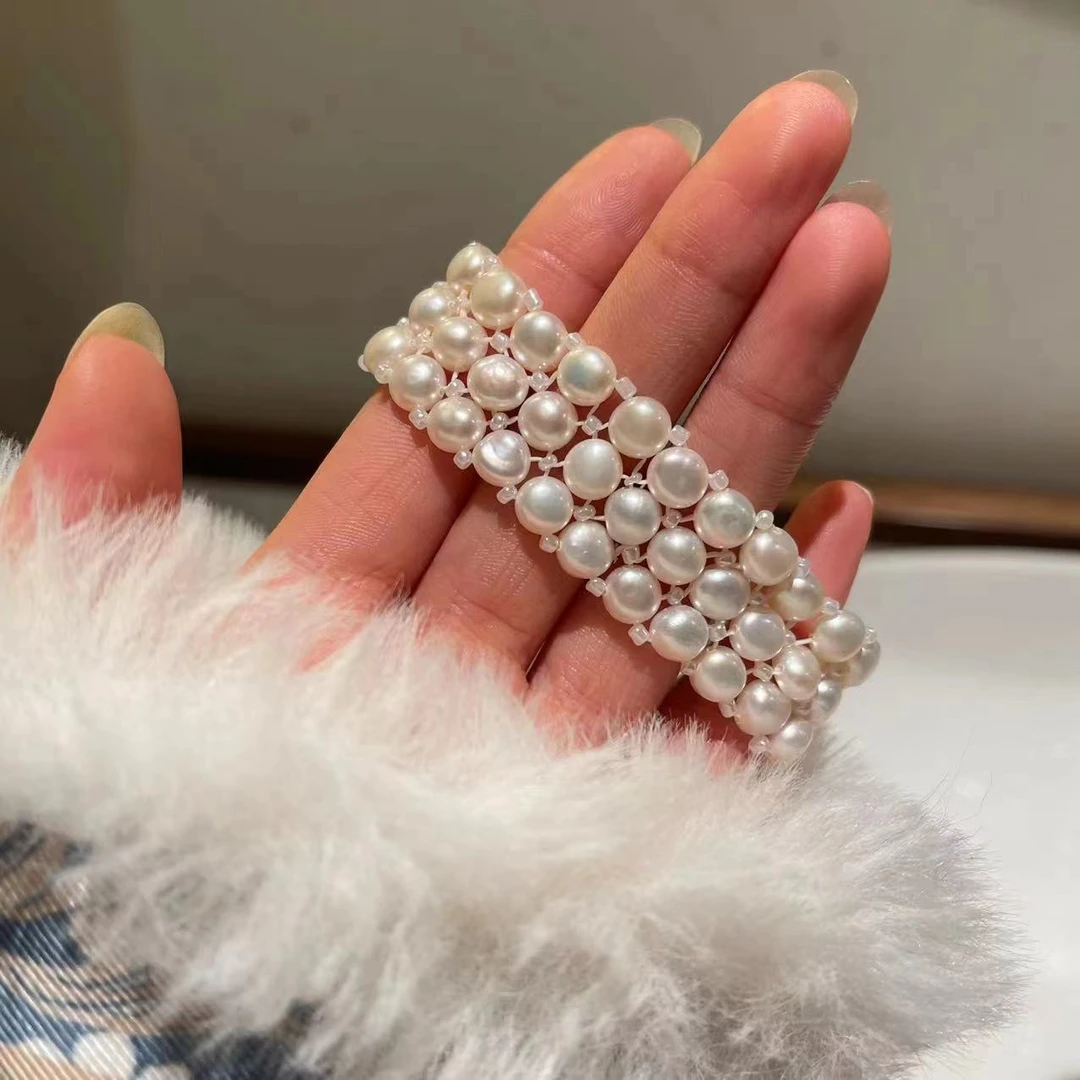 铜合金手链 悦己容[三排手链]古风手链汉服配饰品经典百搭复古