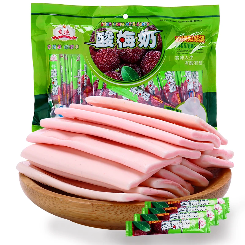 茂通酸梅奶糖软糖酸糖8090后怀旧糖果童年小零食品280g休闲小吃