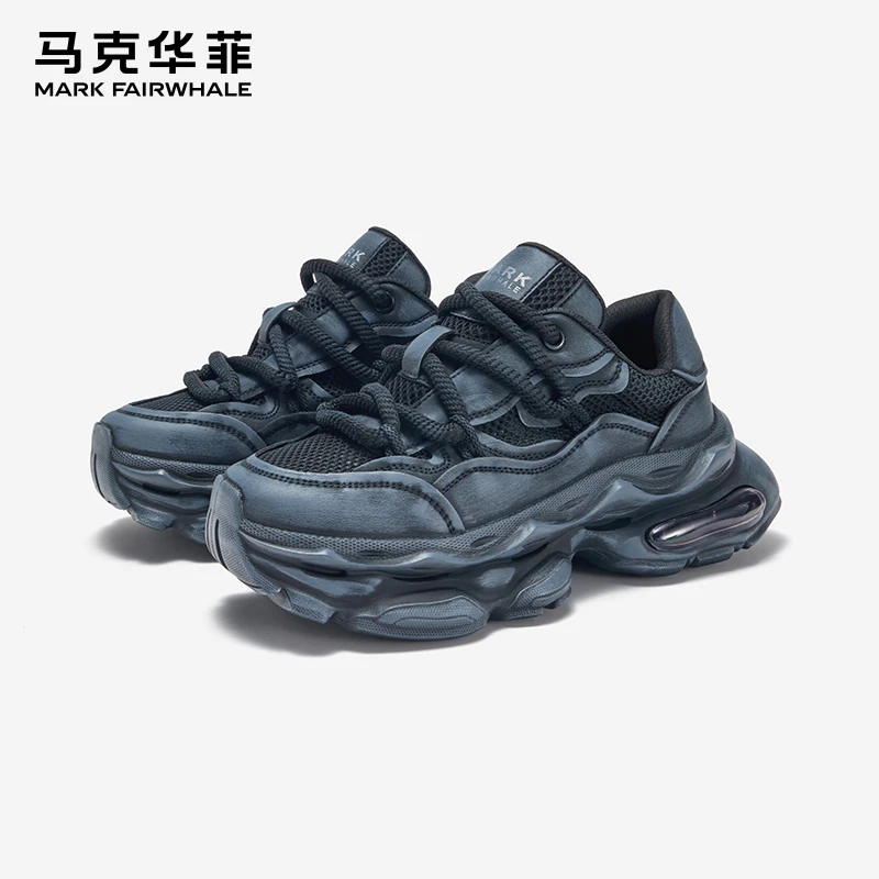马克华菲老爹鞋男鞋复古潮牌厚底运动鞋男夏季透气增高男士休闲鞋