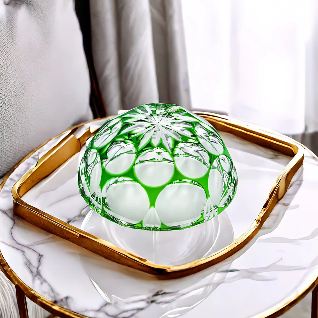 江户切子翠绿绣球水晶杯高档轻奢 · 翠绿绣球40ML