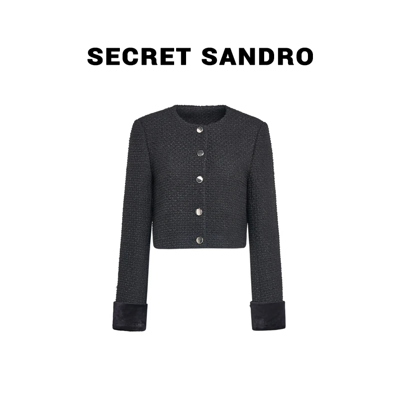 【黑银】Secret Sandro鸥纪儿 外套 J63207002R