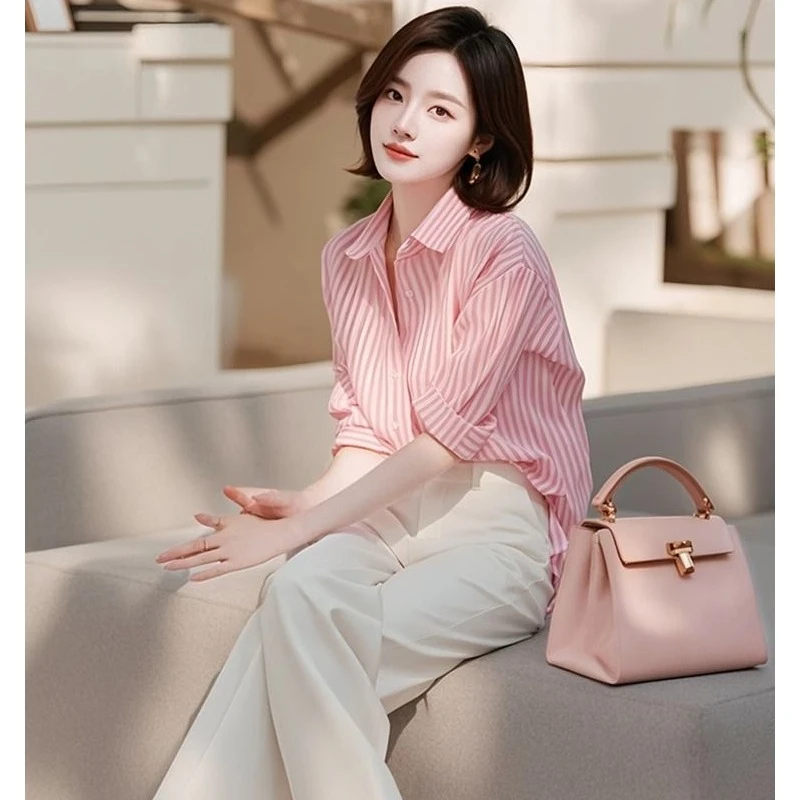 早秋穿搭2024今年流行的漂亮高级感超好看气质阔腿裤两件套装女装