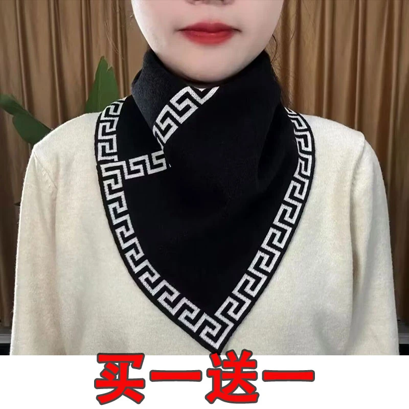 今年爆款三角围巾优雅护颈小围脖围巾保暖套头假领懒人脖套高级感