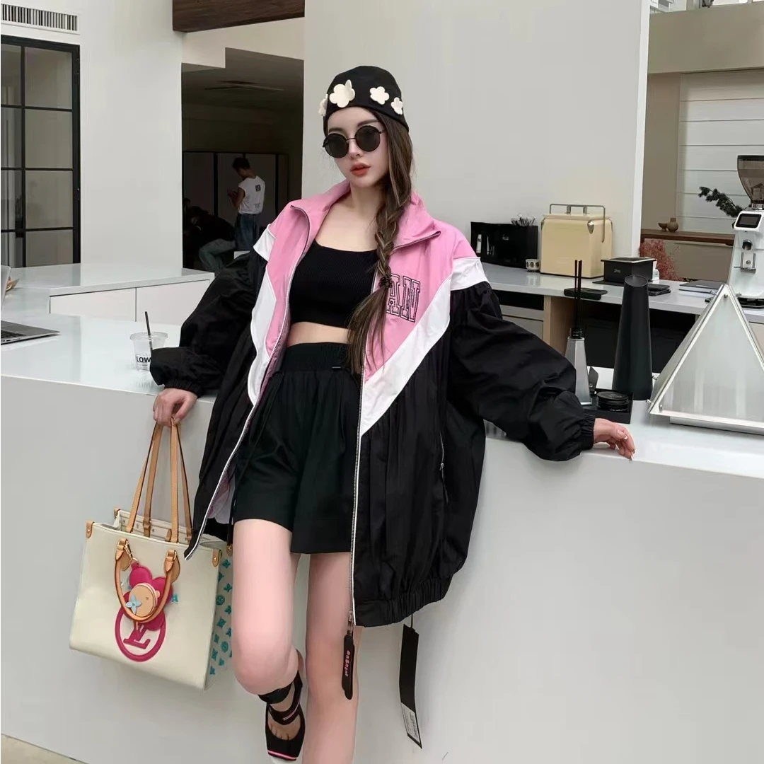 漫画家 - 原创设计师品牌-拼接-黑粉外套