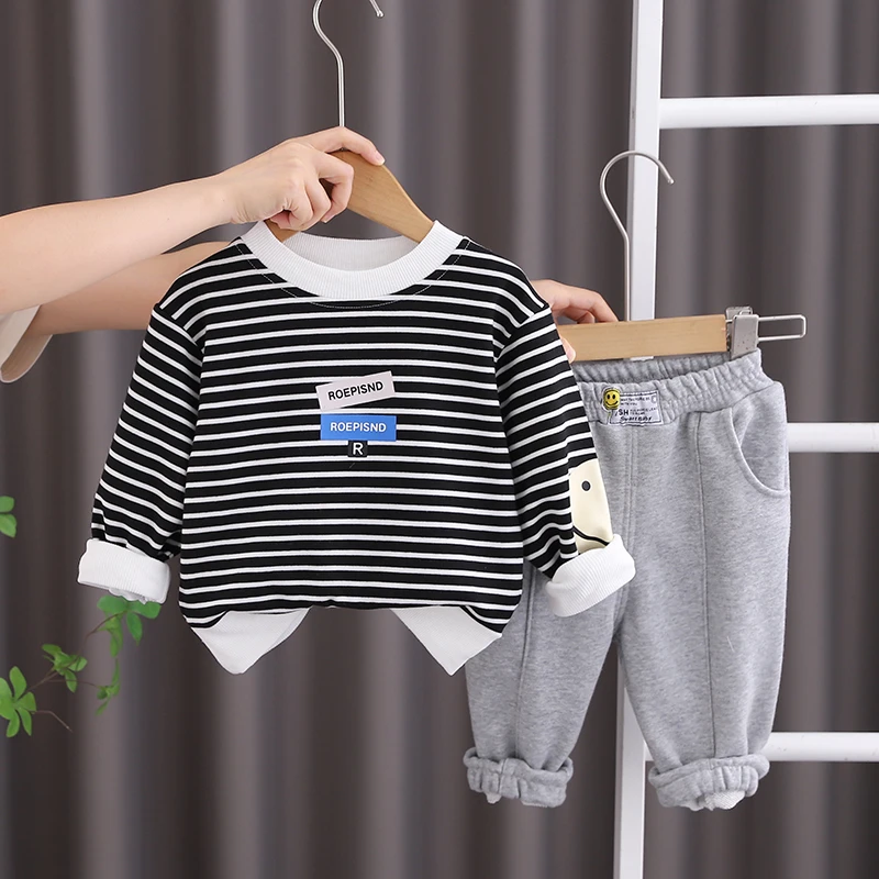 【春款A127-A129】春秋薄款潮酷痞帅炸街新款儿童韩版洋气时尚套装