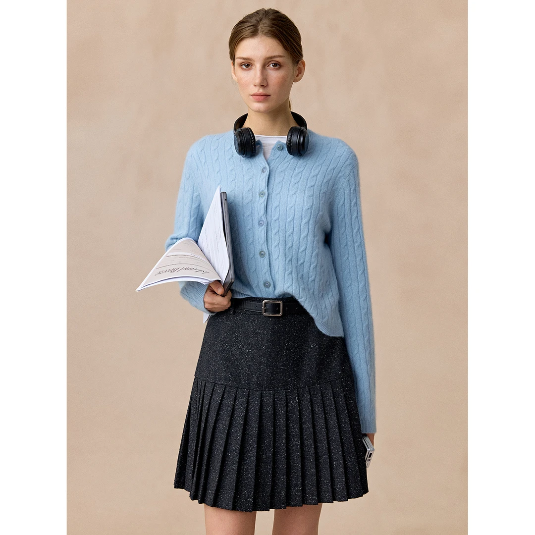 小岛微风 MIU系日本进口西装外套百褶裙套装 WT102806/QZ102807