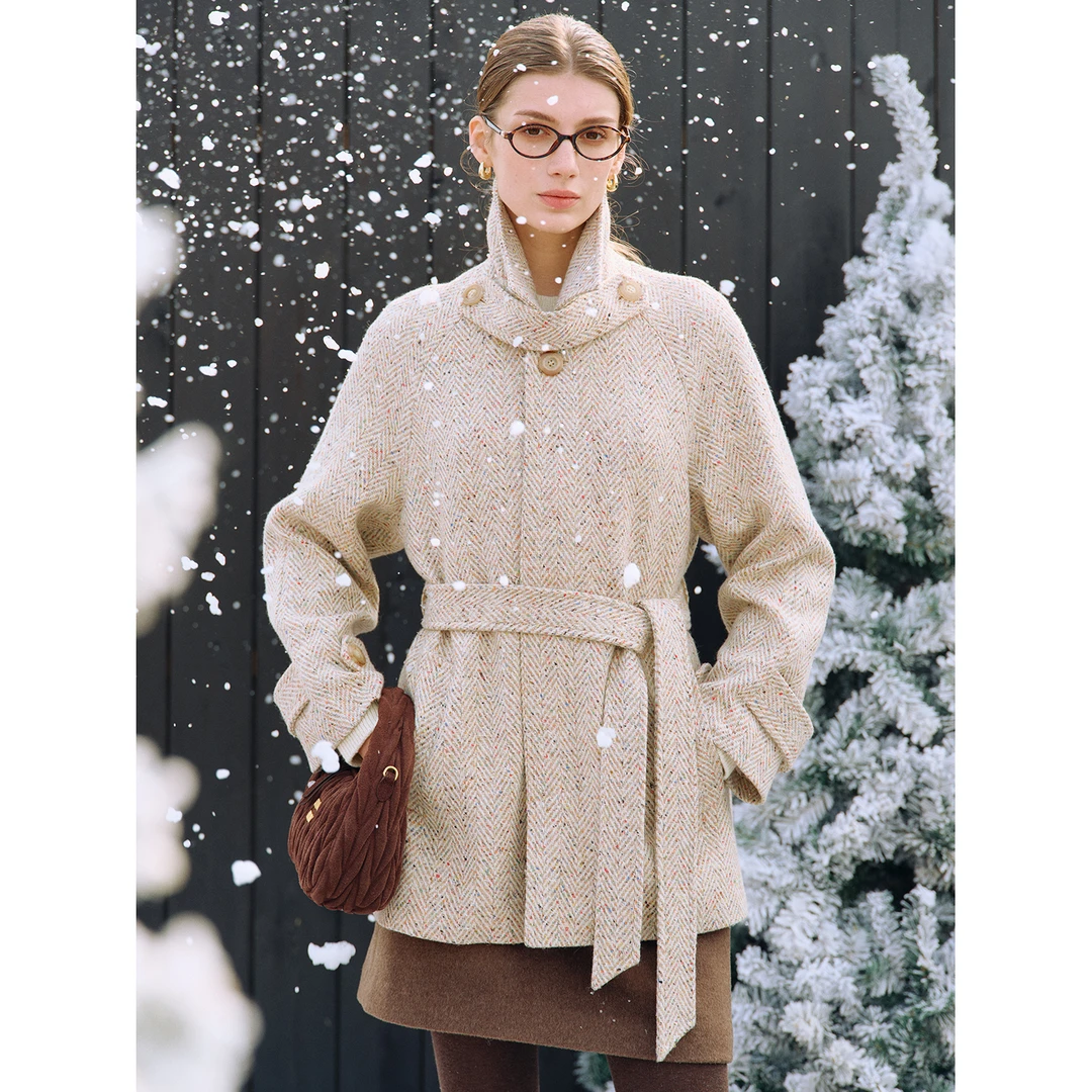 小岛微风 MOON"小雪球" 秋冬长短款大衣外套 DY071802/WT071813