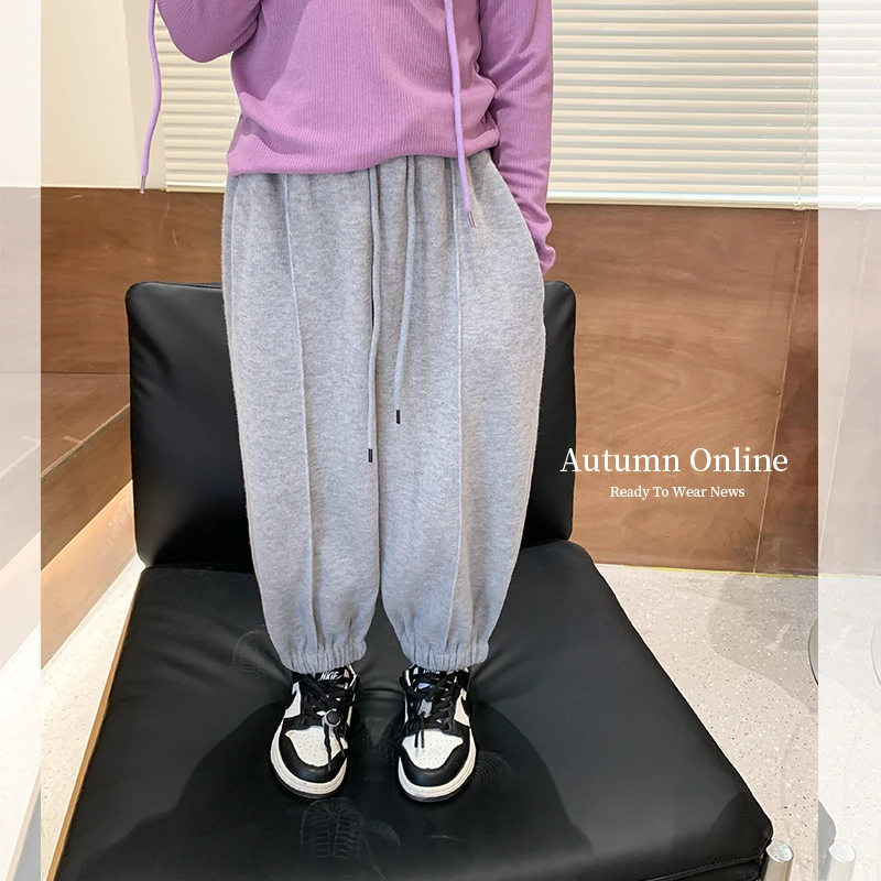 【已开价】春款7色童裤拼缝卫裤幼儿园休闲长裤 x010