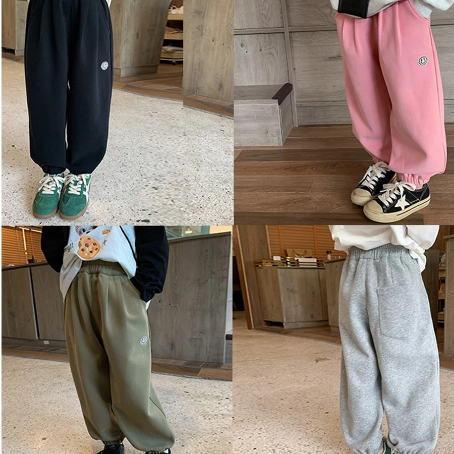 【依妈童品】女童春款复合加厚小学生运动裤子休闲卫裤M019