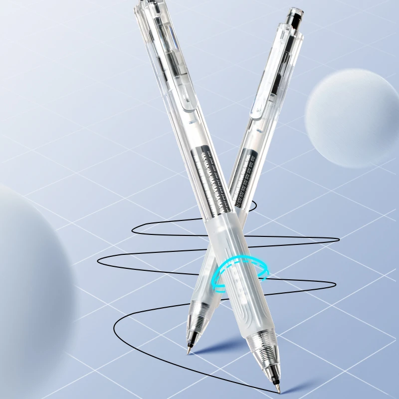 爱好按动中性笔矫姿三角杆笔尖笔黑色红色速干用品文具开学装备