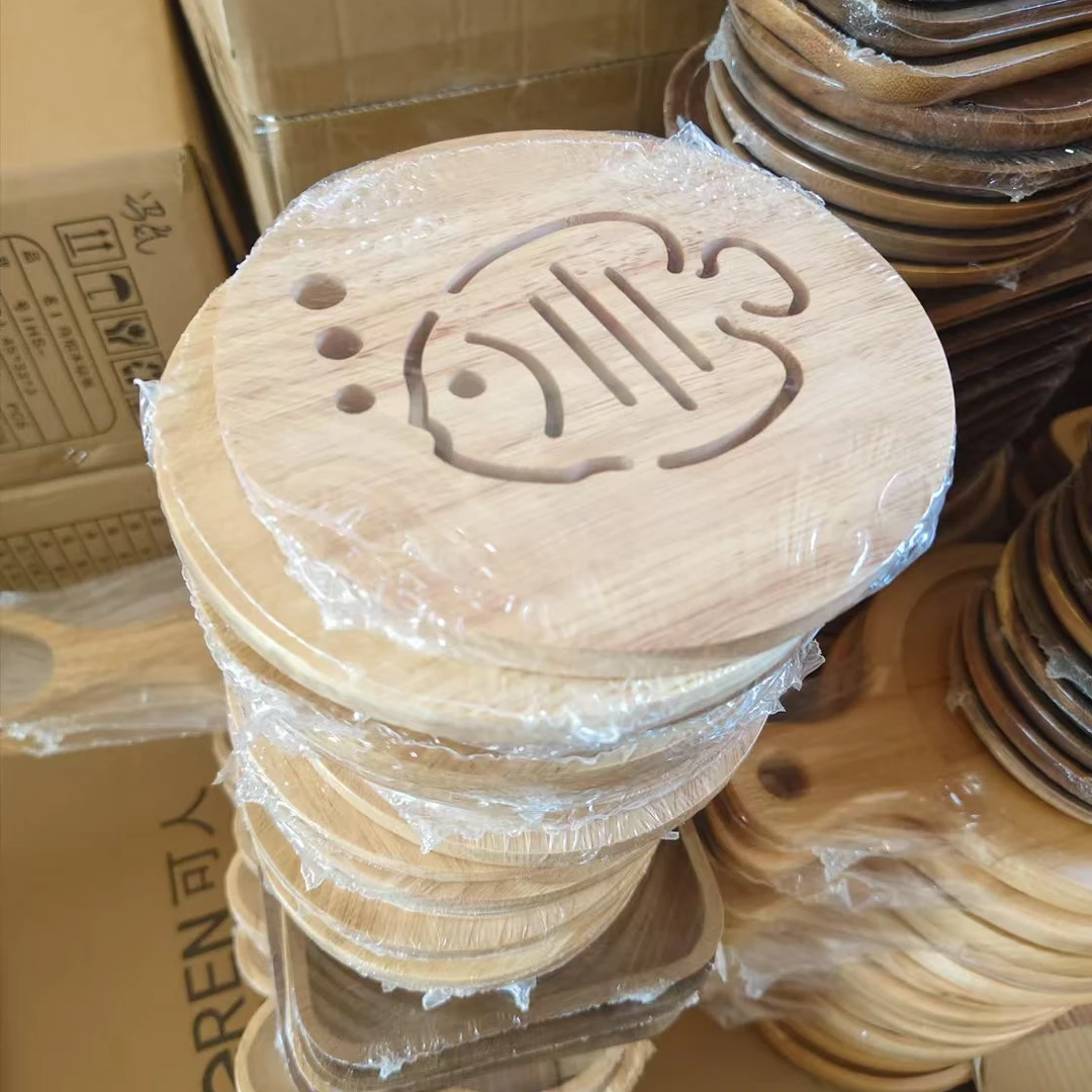 乌檀木质隔热垫厨房卡通餐垫创意藕片杯垫功夫茶杯垫家用垫子防烫