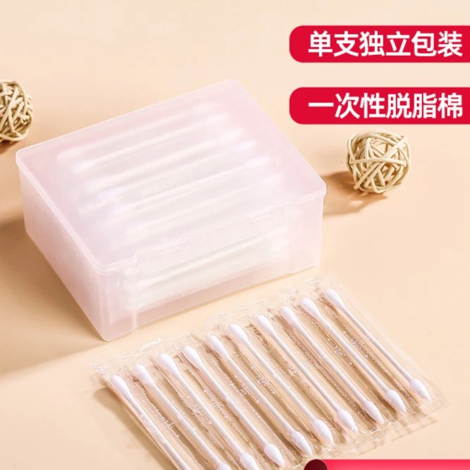 100便携式独立装多功能尖头卸妆化妆美容纸棒家用去黑头夏日旅行