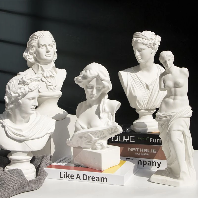 新疆包邮小石膏像大卫琴女维纳斯小石膏头像画室常用居家装饰品艺