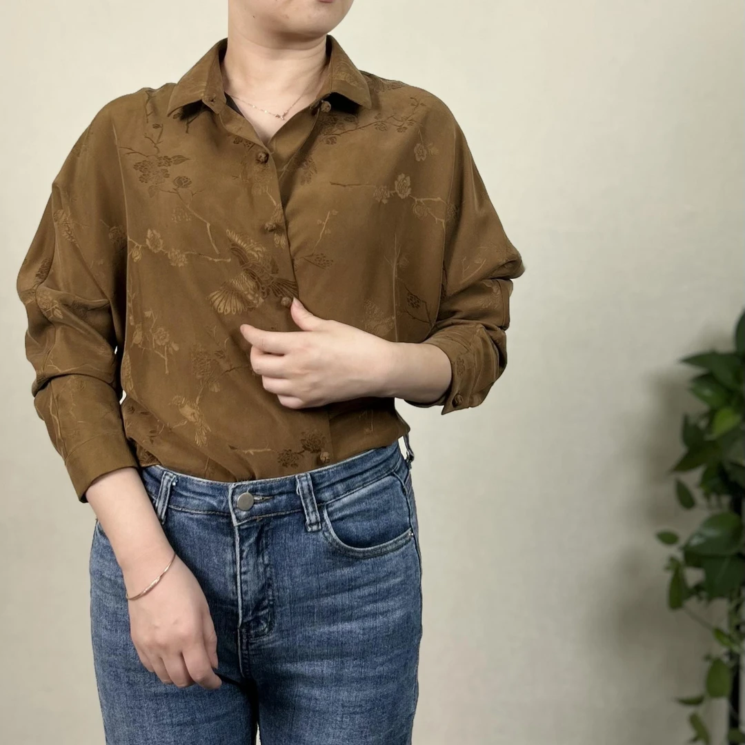 【鹊踏枝·坊璐】国风香云重缎提花上衣现代风