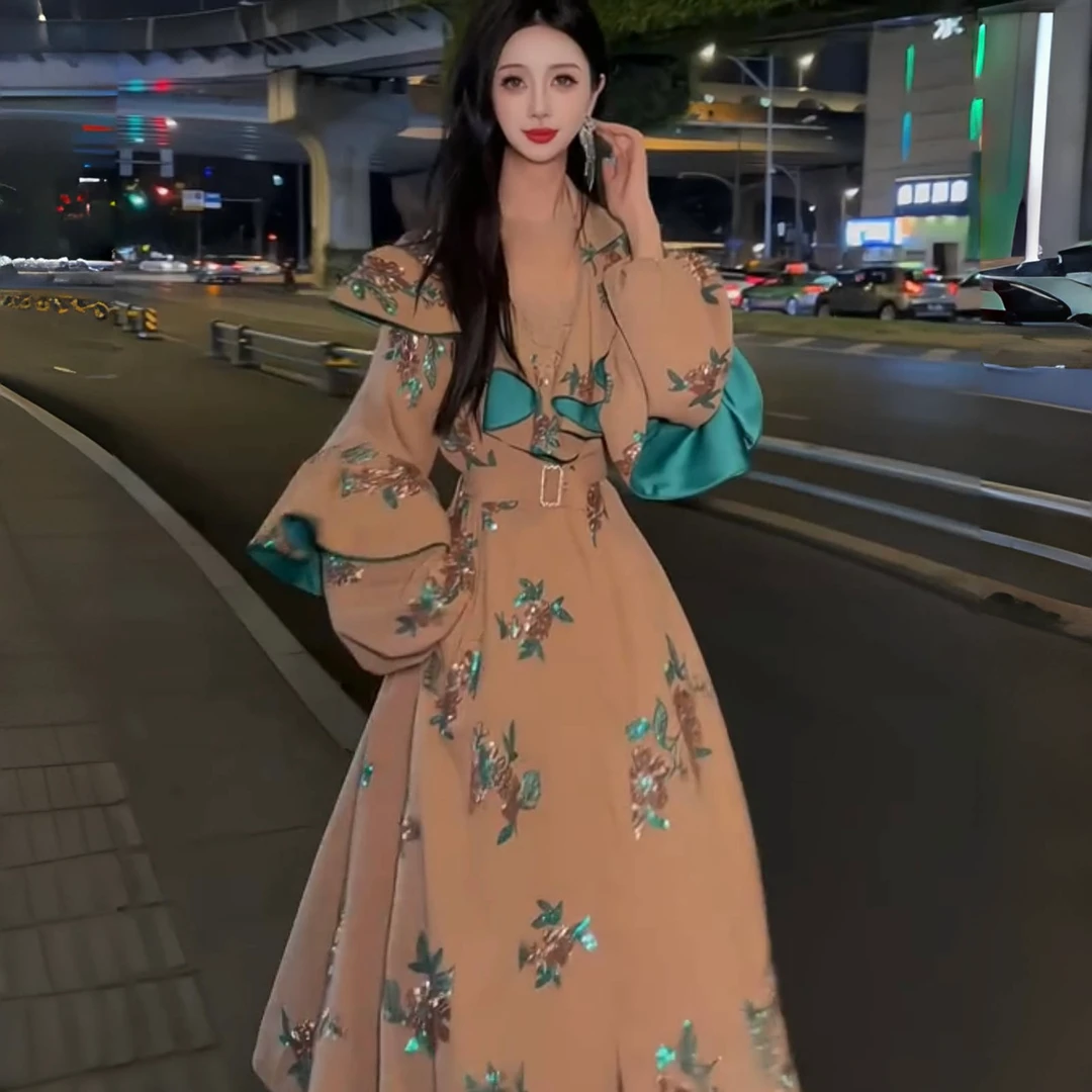 亚町家原创风衣KR2712气质中长款时尚百搭宽松春秋显瘦收腰网红