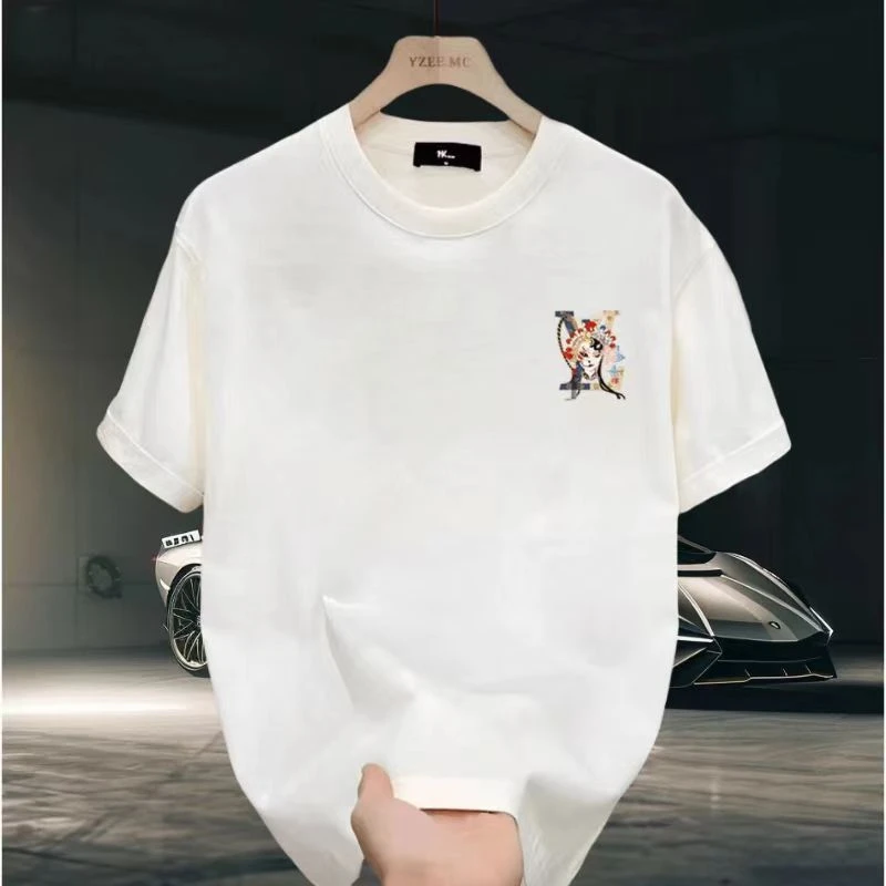 【2024 夏季新款】国潮高品质爆款时尚痞帅印花百搭短袖T恤圆领上衣