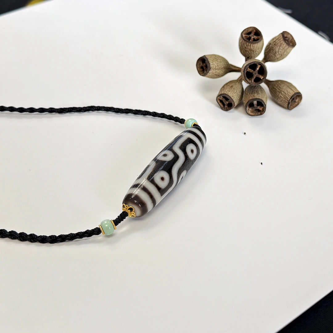 转过山 18K九眼天珠玛瑙项链（五月火活动拉萨直发 ）DU241123014