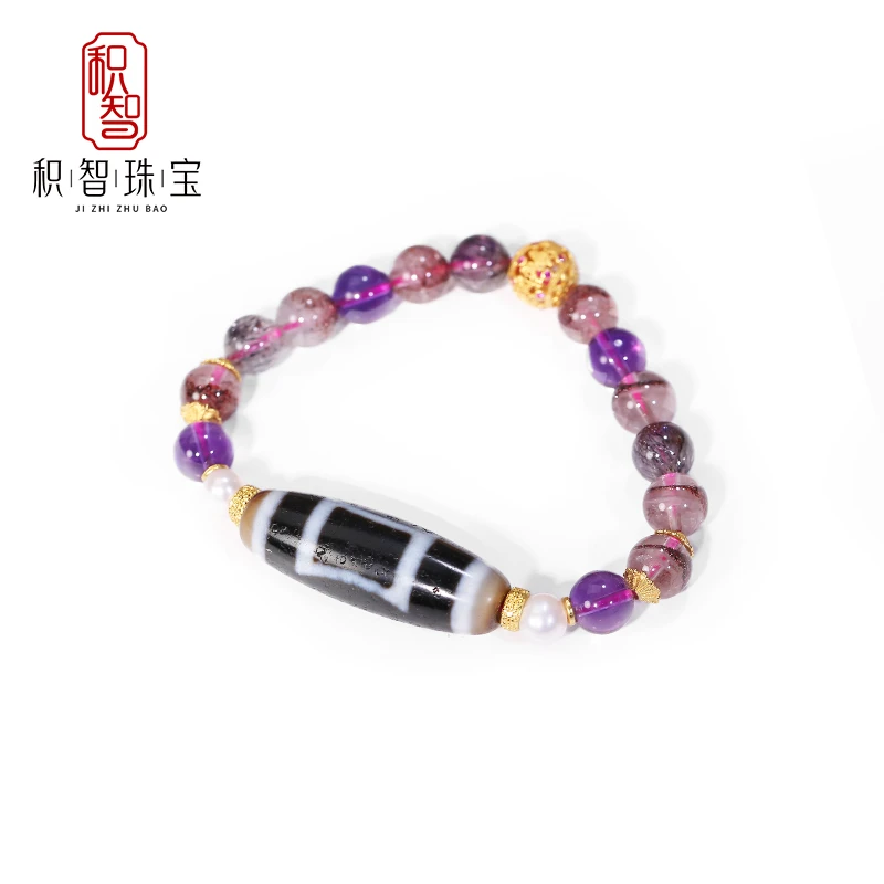 一眼天地天珠玛瑙超七手串（拉萨直发8mm）DU1127010