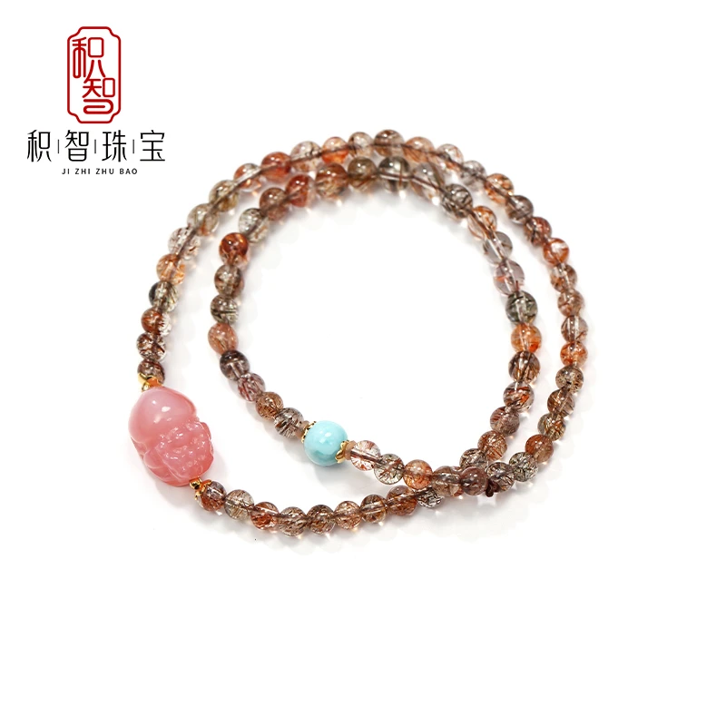 黑金超海纹石玛瑙貔貅双圈手串(拉萨直发)DU1021014多样性发货