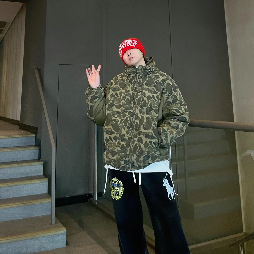 【迷彩羽绒】三防迷彩羽绒服男冬季加厚潮牌保暖连帽面包服情侣外套