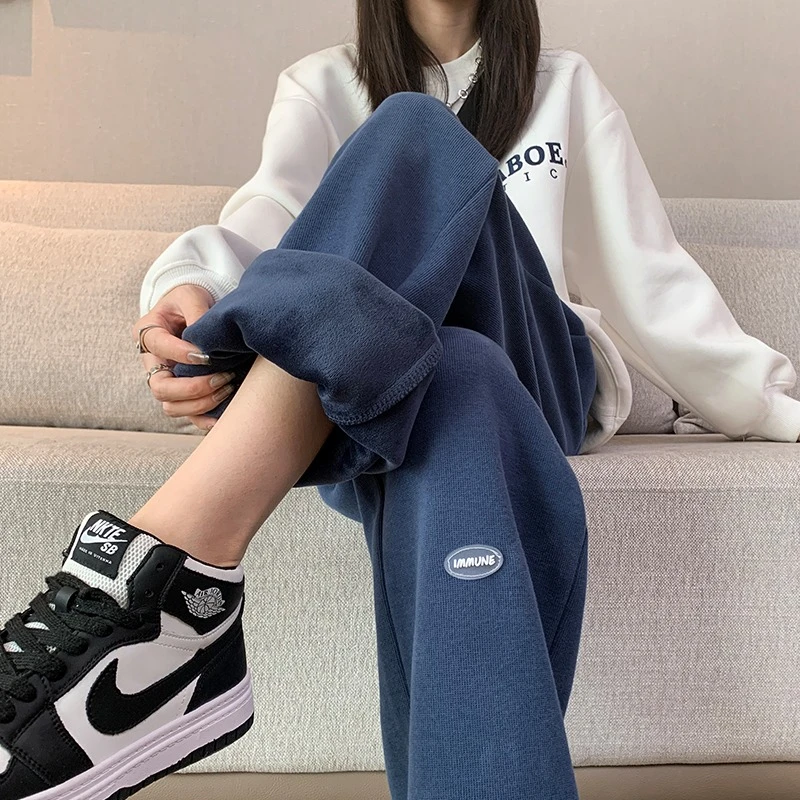 【两种穿法】孕妇休闲裤秋冬孕期外穿宽松直筒小个子运动卫裤春秋季