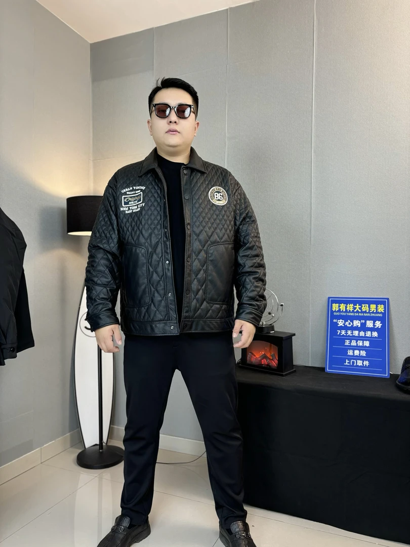 男士男款休闲保暖翻领棉服棉衣加厚男装轻奢男士男款冬季满色印花