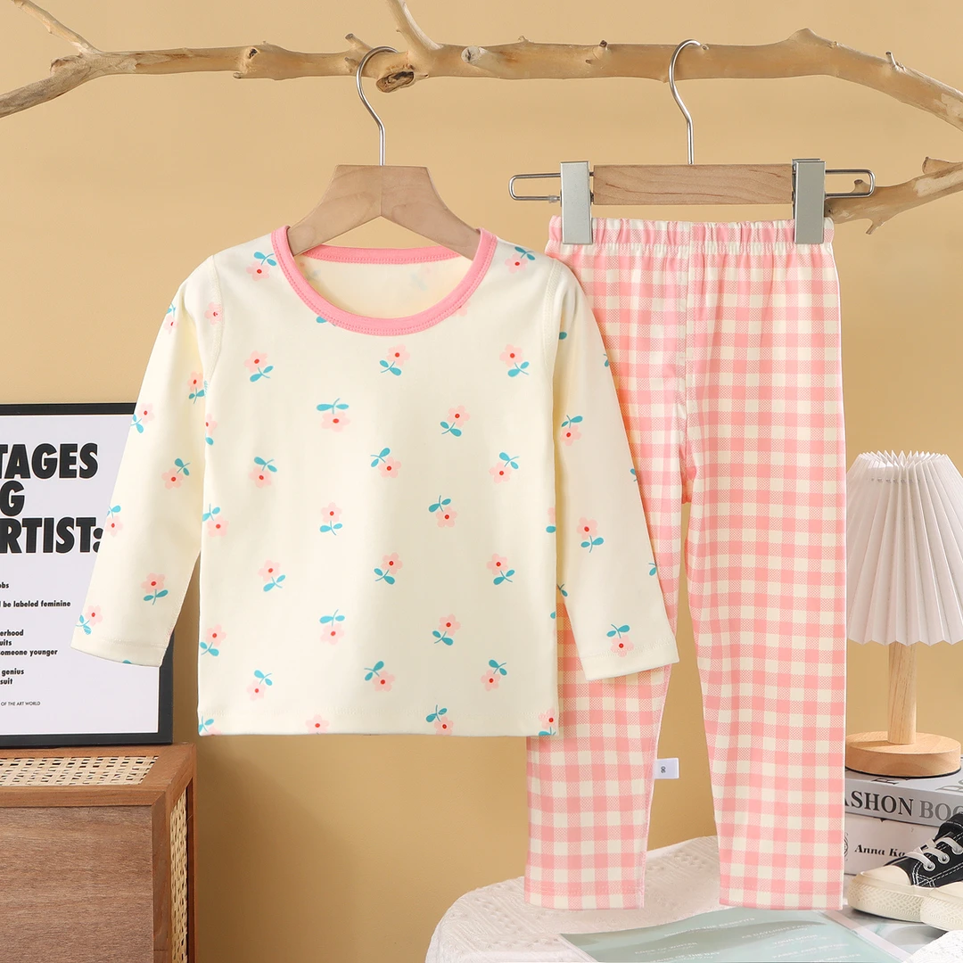 A类无骨德绒儿童打底内衣套装男童女童秋衣秋裤加厚秋衣秋裤套装